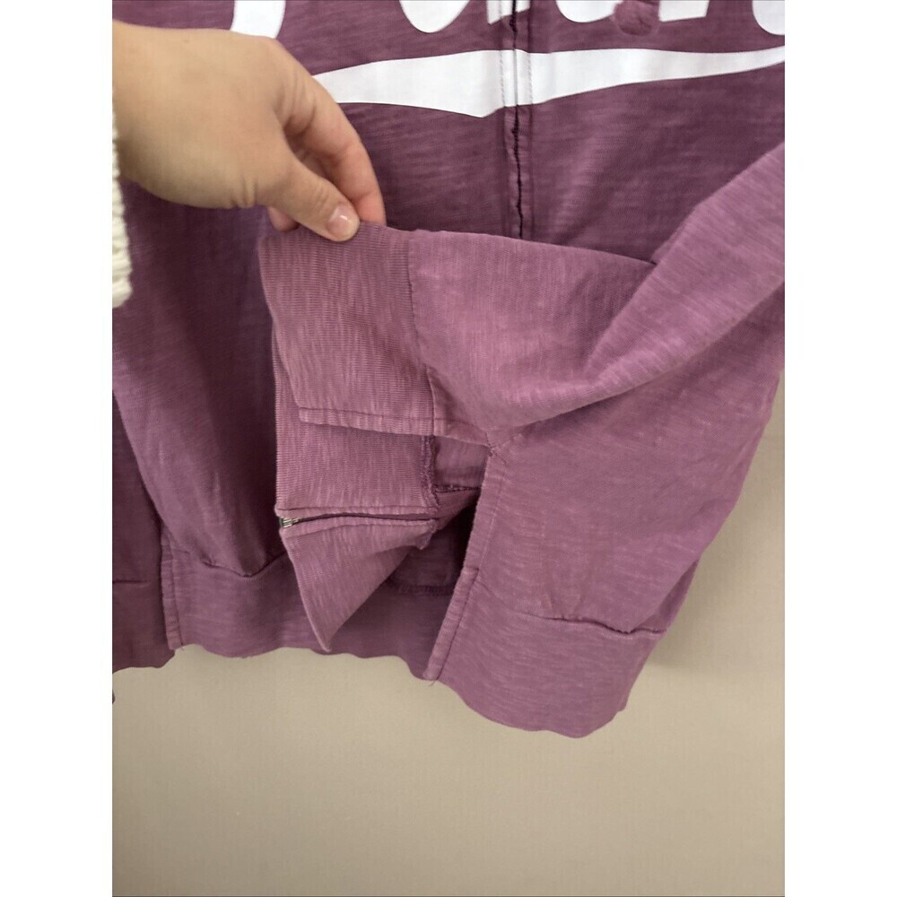 Victoria’s Secret Pink Women’s Small Purple Lightweight Zip Up Hoodie Logo - Picture 6 of 8